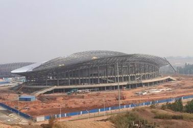 China OEM Staalstructuur, Geprefabriceerde de Bundelgebouwen van het Pijpmetaal en Sportenstadions leverancier