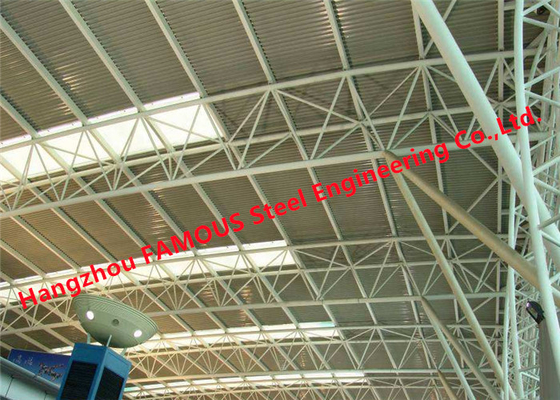 China Van het het Stadionmembraan van ETFE de PTFE Met een laag bedekte van de het Structurele Staalstof van de het Dakbundel Norm van de Luifelamerika Europa leverancier