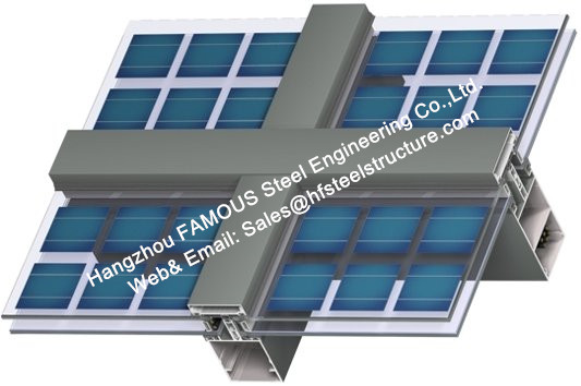 Dubbele van de de Componenten Photovoltaic Voorgevel van Glas Zonnemodules van de de Gordijngevelzonnecel Elektrische PV Systemen 0