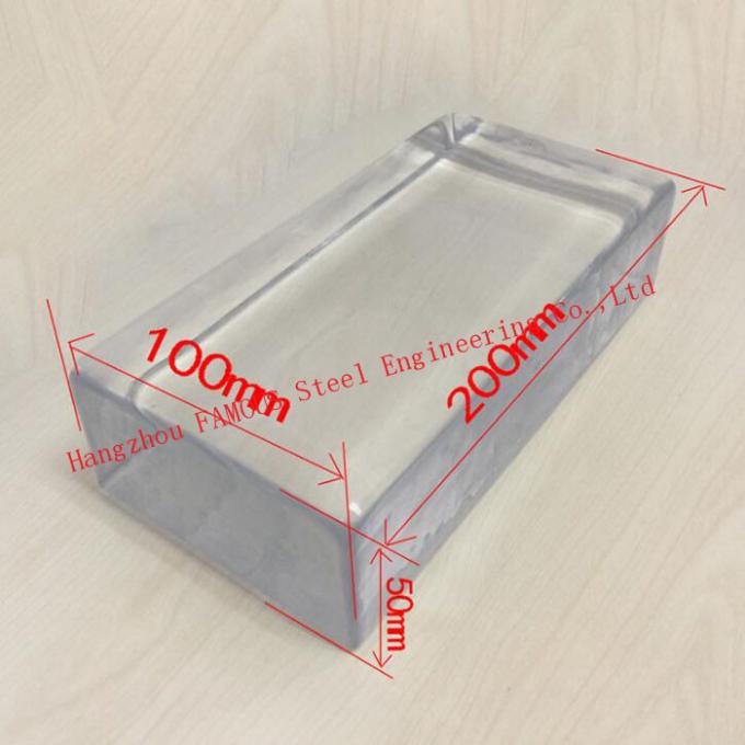 200x100x50mm Stevige de bouw van het glasblok duidelijke decoratieve Kristalbaksteen 1