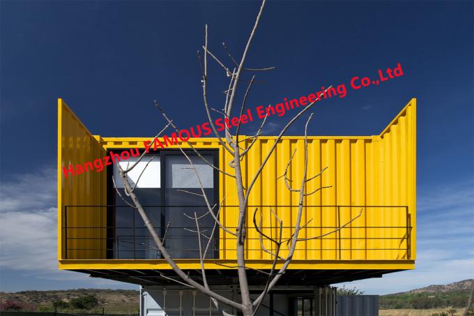 Modulaire Luxe het Leven Containergeprefabriceerde huizen met Glasmuur 0