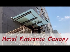 Metalen glazen luifel